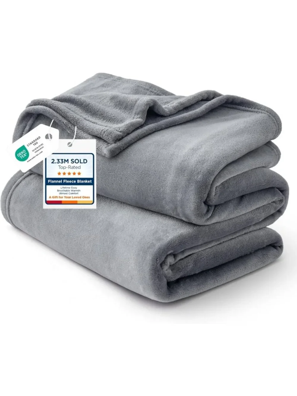 Cozy Queen Size Fleece Blanket - Soft Warm Lightweight Throw for Camping & Home